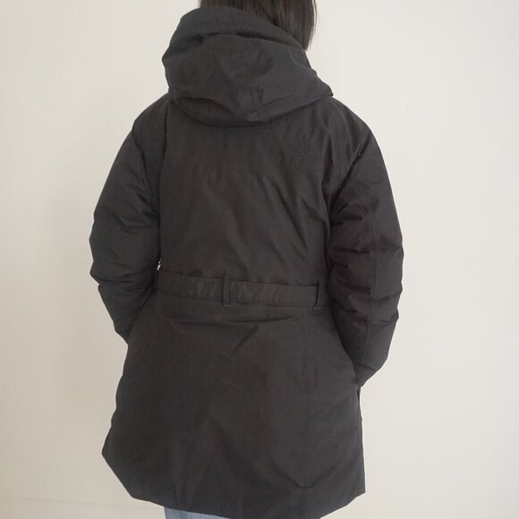 The North Face Black Puffer Belted Zip Up Winter Coat Large - Picture 3 of 15